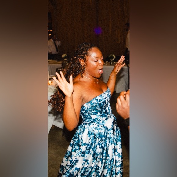 Milla Ravishing blue hydrangea corset maxi dress, Garden of Eden - Picture 11 of 16